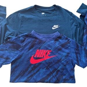 NIKE Boys Long Sleeve Bundle Size Large | 2 Nike Shirts + 1 Tek Gear Long Sleeve